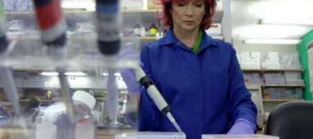 Rachelle Crosbie-Watson in her lab at UCLA.