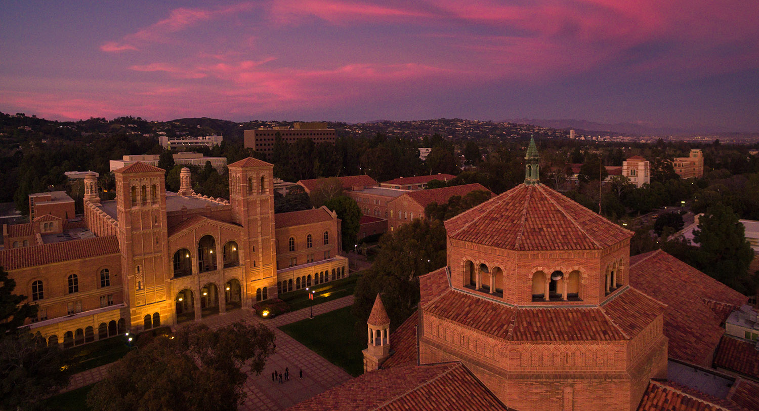 Photo of Royce Hall and Powell Library
