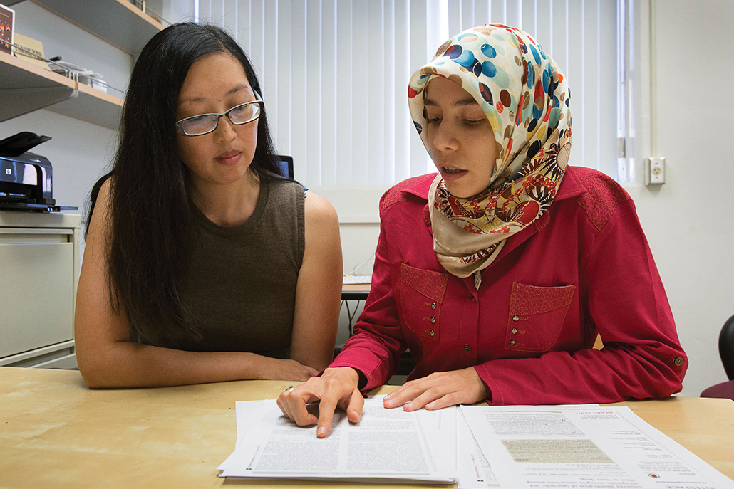 Pamela Yeh (left), with Elif Tekin