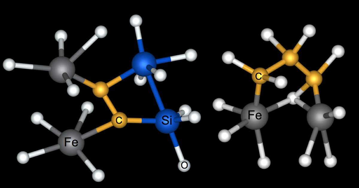 New simulations suggest that carbon (C) routinely bonded with iron (Fe), silicon (Si) and oxygen (O) deep within the magma ocean that covered Earth when it was young.