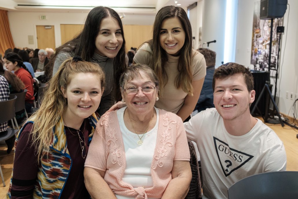 Carol Roth with students. Photo Credit: David Wu (UCLA Alan D. Leve Center for Jewish Studies)