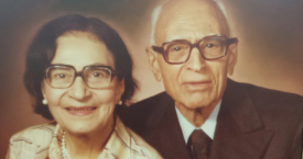 A Photo of Morvarid Guiv and her husband Rustam Guiv