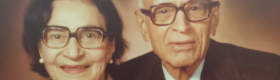 A Photo of Morvarid Guiv and her husband Rustam Guiv