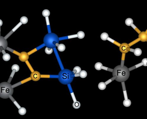 New simulations suggest that carbon (C) routinely bonded with iron (Fe), silicon (Si) and oxygen (O) deep within the magma ocean that covered Earth when it was young.