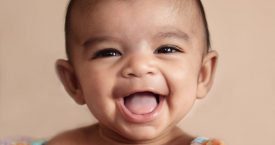 Photo of baby laughing