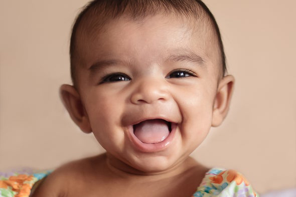 Photo of baby laughing