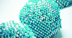 4d graphic rendering of iron-platinum nanoparticle