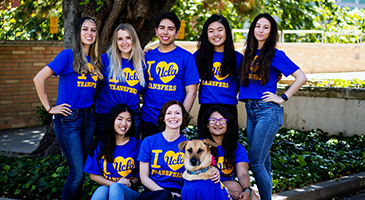 A photo of Heather Adams, first row center, former director of the UCLA Transfer Student Center.