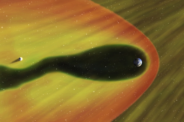 Magnetosphere An image of the Earth's magnetosphere.