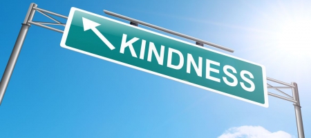 A photo of a street sign named "Kindness."