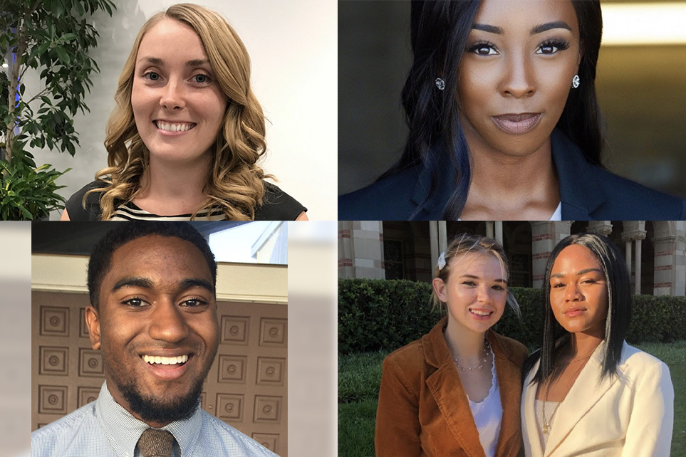 Photos from top left: Shelby Kretz of Little Justice Leaders, Diondraya Taylor of Mindsets & Milestones; Bottom from left: Michael Sesen-Perrilliat of TIED, Shae Koberle and her team member of Robinswing. (Photos courtesy of the depicted)