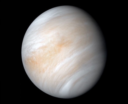 A photo of the planet Venus.