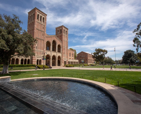 A photo of Royce Hall.