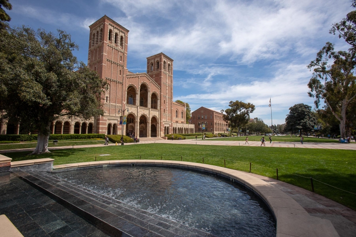 •Campus Centennial Project 190407 A photo of Royce Hall.