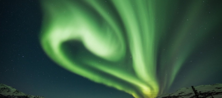A photo of Aurora borealis in Alaska