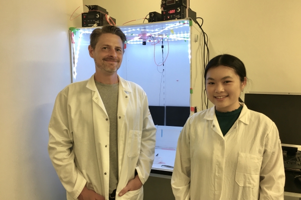 A photo of Dr. Scott Wilke and Jovian Cheung.