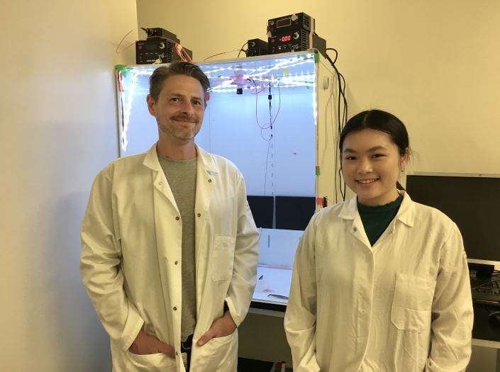 Jovian Cheung Goldwater A photo of Dr. Scott Wilke and Jovian Cheung.