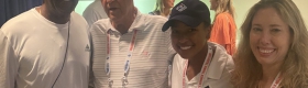 From right, Alexandra Dell, Jada Hart, Donald Dell and Jada's father Nathan Hart at the Citi Open in Washington, D.C.