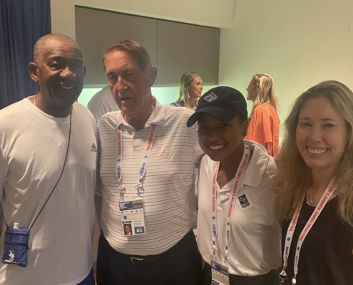 From right, Alexandra Dell, Jada Hart, Donald Dell and Jada's father Nathan Hart at the Citi Open in Washington, D.C.