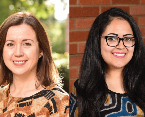 Assistant Professor Stephanie Correa and doctoral student Norma Sandoval are working together to advance science as well as equity at UCLA and beyond Photo