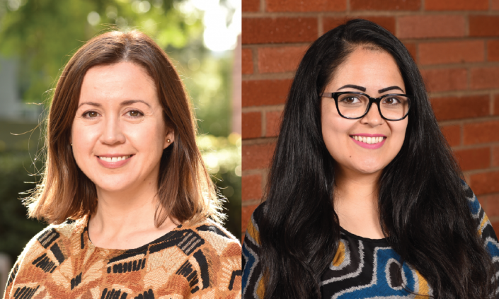 CW_Newsletter_ImageCrop_Correa-Sandoval Assistant Professor Stephanie Correa and doctoral student Norma Sandoval are working together to advance science as well as equity at UCLA and beyond Photo