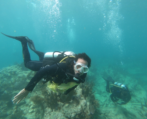 Justin Dunnavant Underwater picture. Credit: Chris Searles