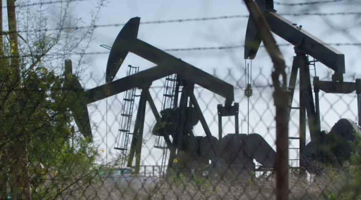Urban oil drilling in Inglewood. Photo of Urban oil drilling in Inglewood. Photo Credit: Ty Woodson/KLCS