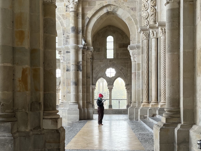 IMG_0185 Photo of Tori Schmitt visiting Autun Cathedral in France.