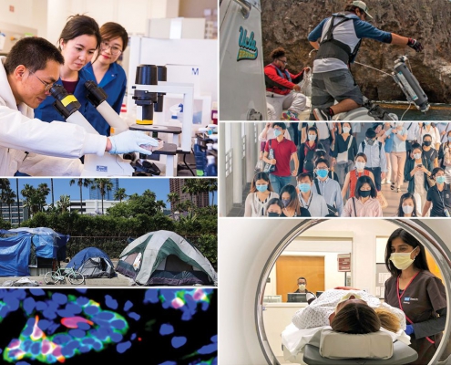 Montage of diverse images of researchers in the sciences and social sciences