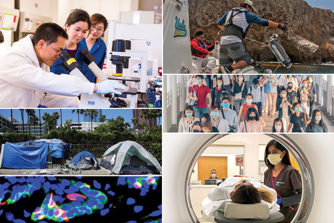 Montage of diverse images of researchers in the sciences and social sciences