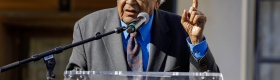 Image of the The Rev. James Lawson Jr. at building dedication