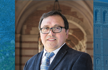 Miguel García-Garibay in the Royce Hall portico