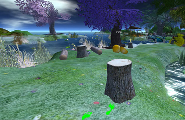 Still image from a fairyland virtual reality environment