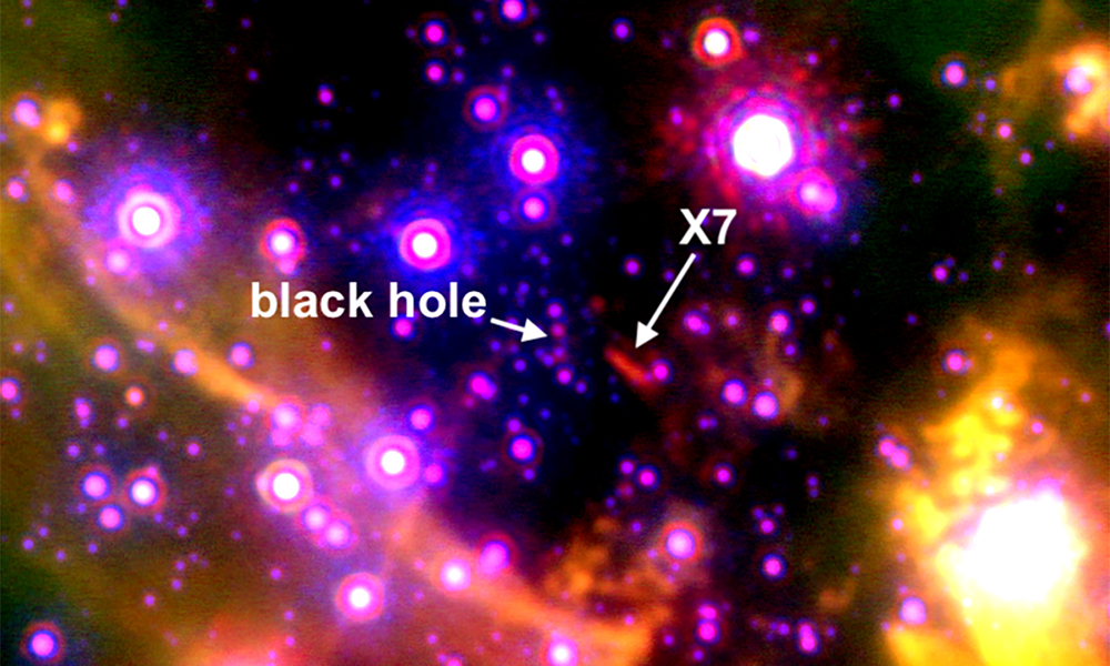 X7 location relative to the supermassive black hole