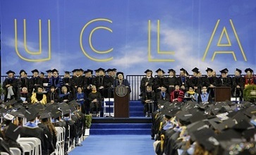 Students seated at commencement