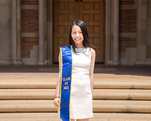 Thien+Nguyen_363 Thien Nguyen standing in front of Royce Hall