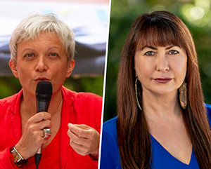 Portraits of Zrinka Stahuljak, left, and Shannon Speed, right