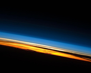 Earth atmosphere as seen from orbit
