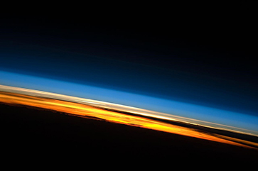 Earth atmosphere as seen from orbit