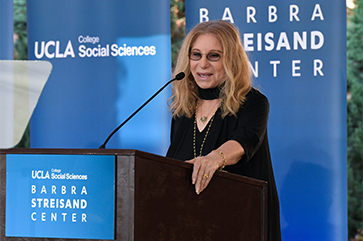 Barbra Streisand speaking at UCLA