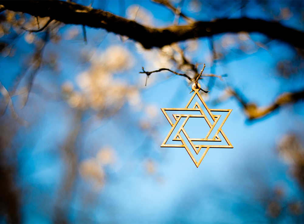 Star of David on a tree