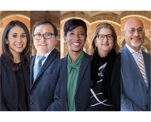 A collage of (from left to right) Adriana Galván, Miguel GarcÃa-Garibay, Tracy Johnson, Alexandra Minna Stern and Abel Valenzuela.