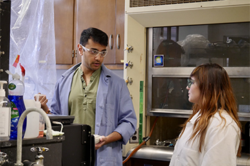 researchers in a lab setting