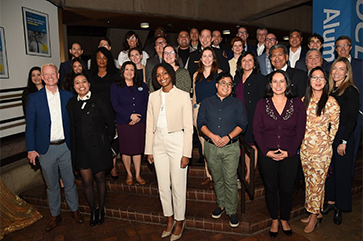 UCLA Alumni Association Bruin Excellence in Civic Engagement honorees standing on steps