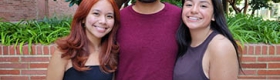 From left to right: Jessa Bayudan, Omar Mondragon and Linsey Rodriguez standing together