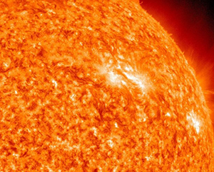 Close-up image of the sun