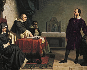 Cristiano Banti’s 1857 painting “Galileo Facing the Roman Inquisition.”