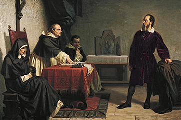 Cristiano Banti’s 1857 painting “Galileo Facing the Roman Inquisition.”