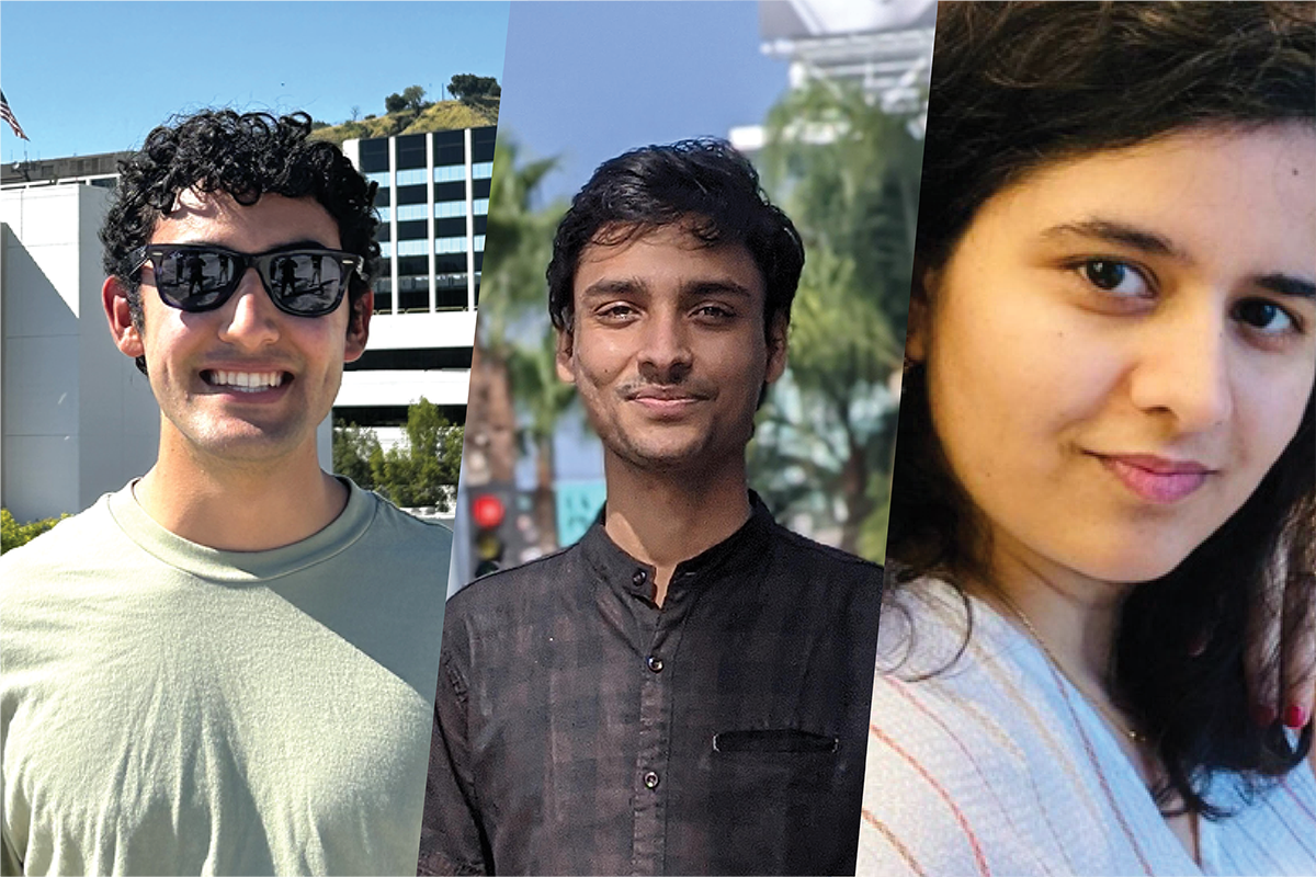 A triptych of Cheyanne Shariat, Aditya Dash and Monika Yadav. 