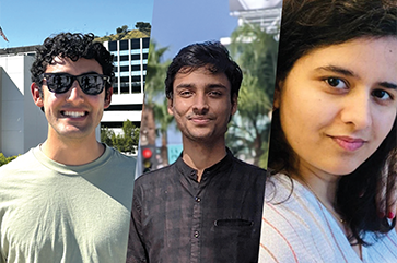 A triptych of Cheyanne Shariat, Aditya Dash and Monika Yadav.